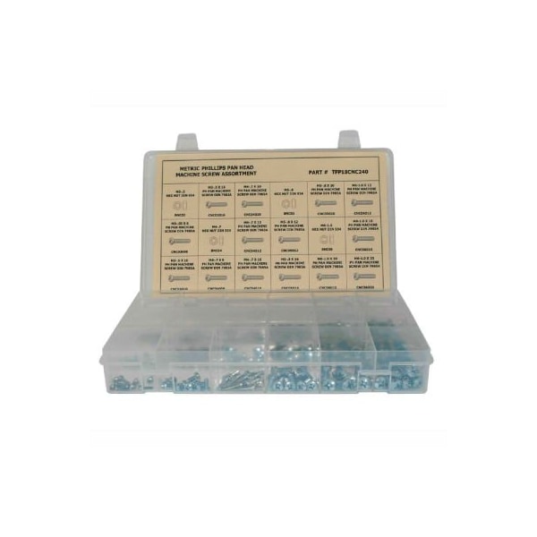Machine Screw Assortment, Steel, Zinc Plated Finish